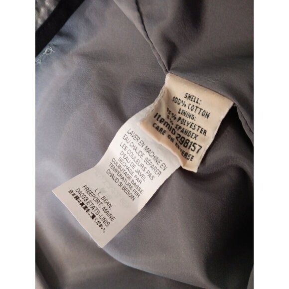 LL Bean Pants Classic Fit Womens Petite 12P Cotton Flannel Gray Houndstooth - Picture 6 of 7